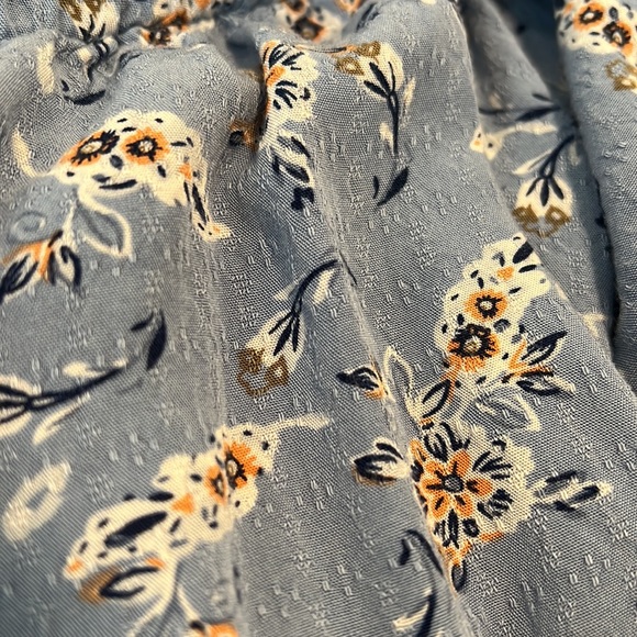 LOVE & LEGEND | Blue Dainty Floral Off Shoulder Strappy Top - Picture 9 of 9